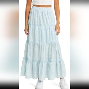 BP Tiered Cotton Maxi Skirt